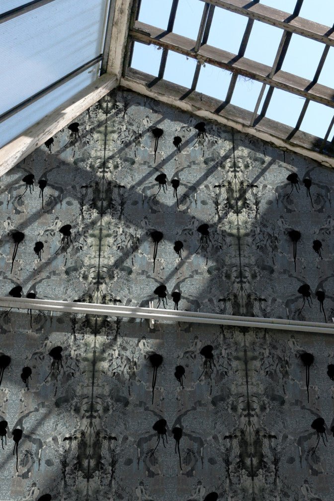 Rorschach Superwide Wallpaper - Blue Grey - Timorous Beasties - ROR/RSW/OBRN/01 - Premier Wallcovering