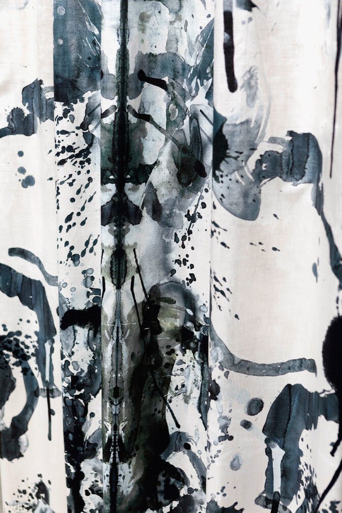 Rorschach Velvet Fabric - Sand - Timorous Beasties - DIGI/ROR/40900/01 - Premier Wallcovering