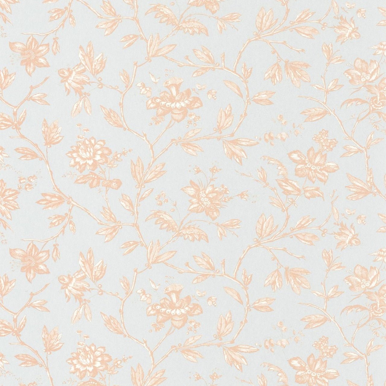 Rosa Les Belles Toiles De Jouy Wallpaper - Rose Peche - Casadeco - 87964215 - Premier Wallcovering