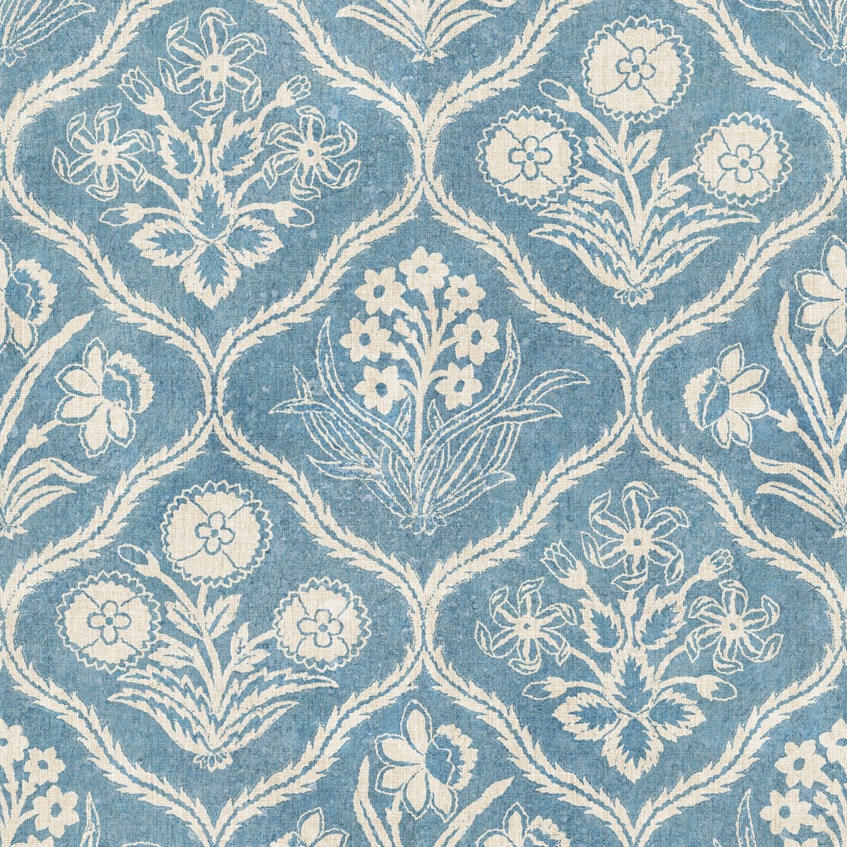 Rosa Wallpaper - Blue - Sandberg - S10828 - Premier Wallcovering