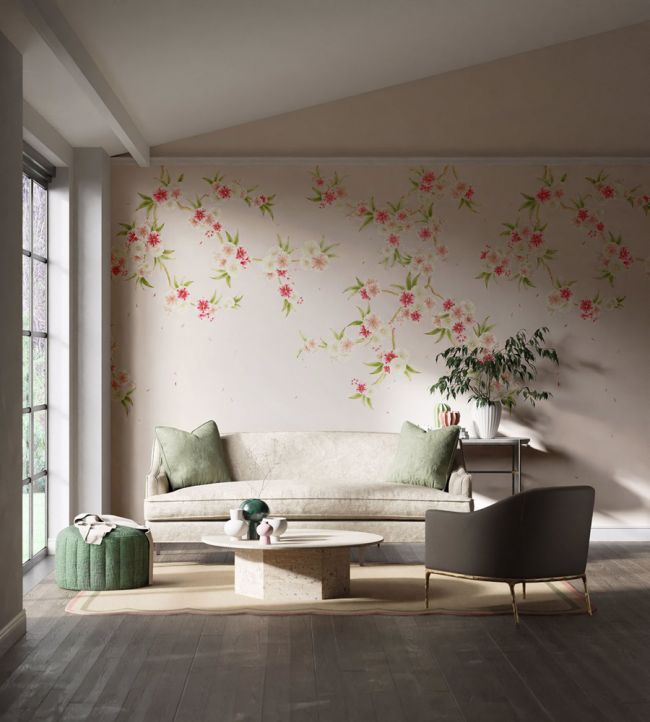 Rosa Wallpaper - Blush Pearl/Peony/Meadow - HDHW112887 - Harlequin - Premier Wallcovering