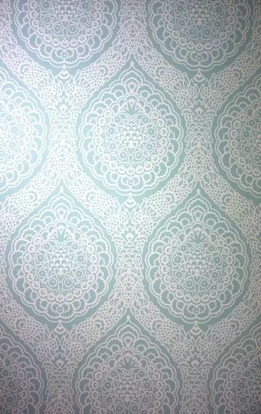 Rosalia Damask Wallpaper - Duck Egg - Osborne & Little - W6493-03 - Premier Wallcovering