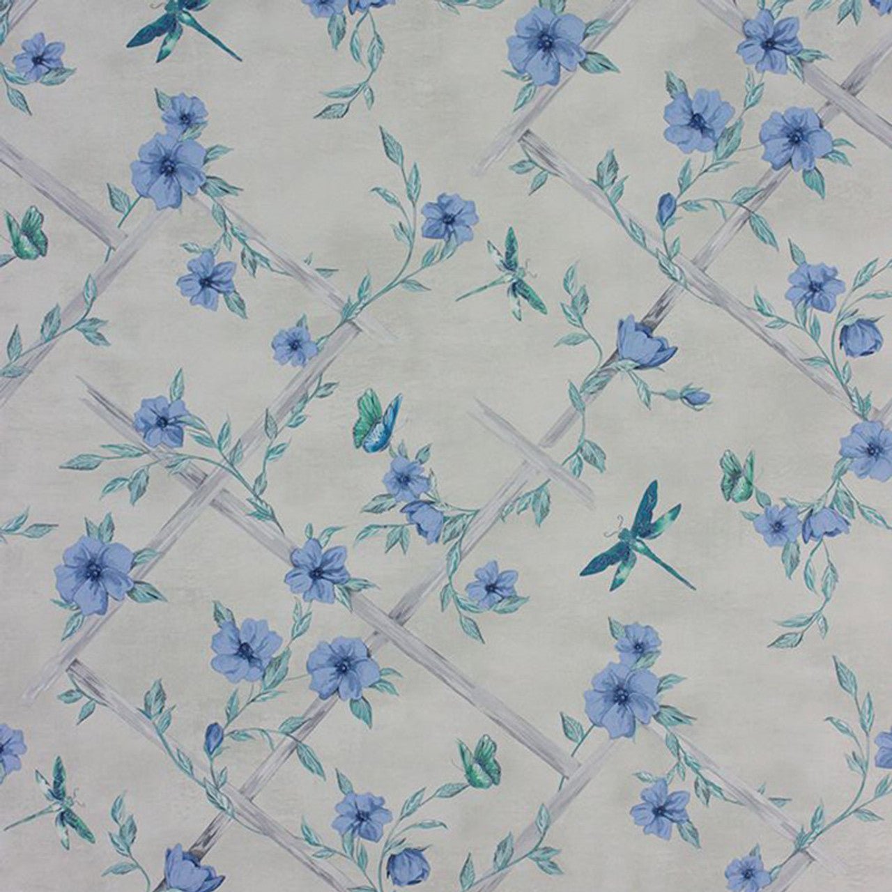 Rosanna Trellis Wallpaper - Stone/Persian - Matthew Williamson - W7145/03 - Premier Wallcovering