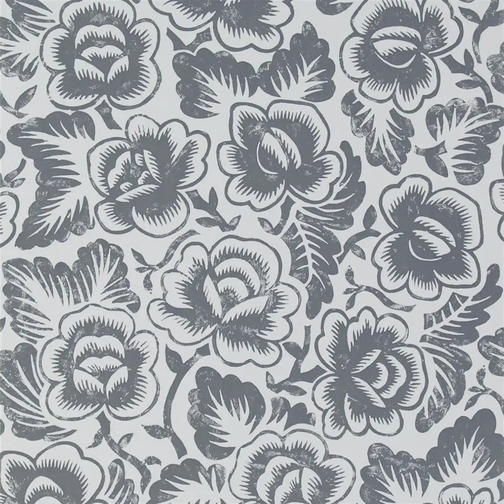 Rosario Wallpaper - Graphite - P592/04 - Designers Guild - Premier Wallcovering