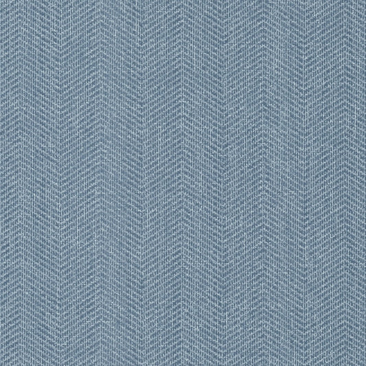 Roscoe Herringbone Wallpaper - Slate Blue - Thibaut - T72626 - Premier Wallcovering