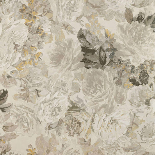 Rose Absolute Wallpaper - Linen/Gold - ZDAR312853 - Zoffany - Premier Wallcovering