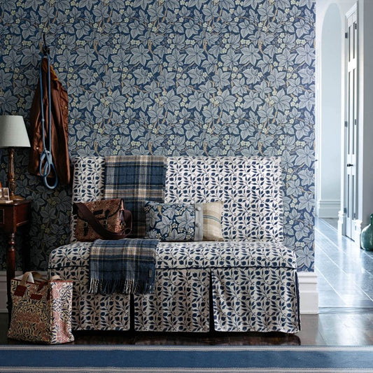 Rosehip Fabric - Thyme - Morris & Co - DM3P224484 - Premier Wallcovering
