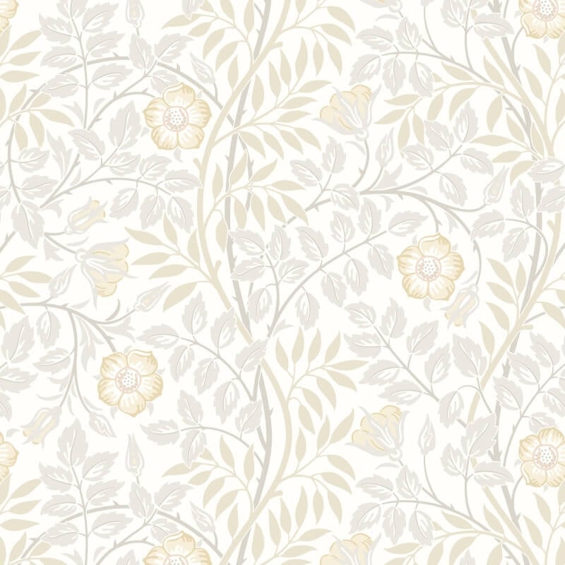 Rosehip Trail Wallpaper - Natural Stone - Hoopla Walls - HWA1089W - Premier Wallcovering