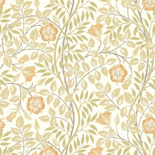 Rosehip Trail Wallpaper - Soft Amber - Hoopla Walls - HWA1087W - Premier Wallcovering