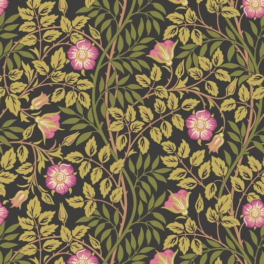Rosehip Trail Wallpaper - Aubergine - Hoopla Walls - HWA1095W - Premier Wallcovering