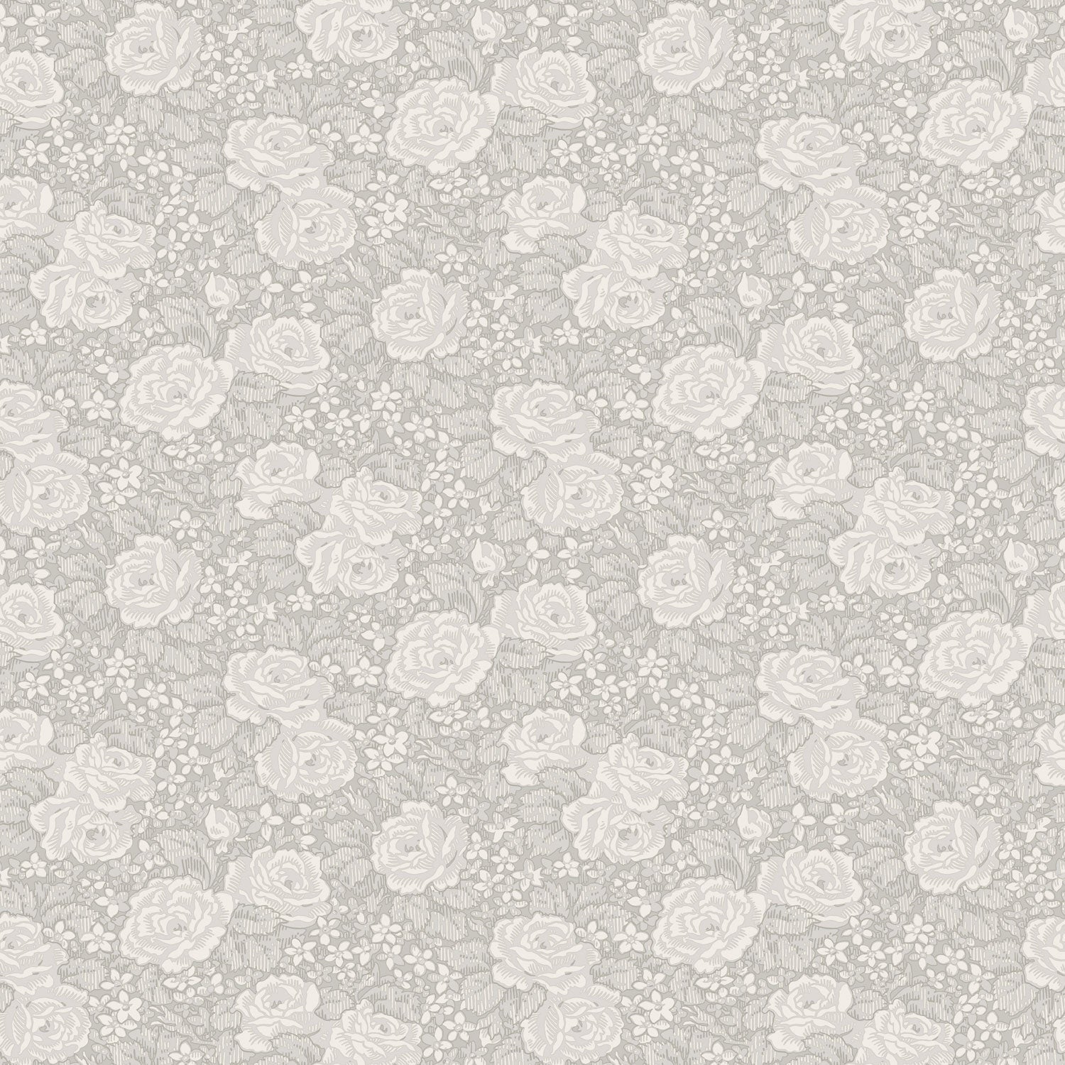 Rosengång Wallpaper - Neutral Gray - Midbec - 43105 - Premier Wallcovering