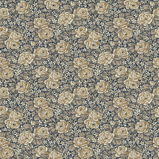 Rosengång Wallpaper - Blue - Midbec - 43107 - Premier Wallcovering