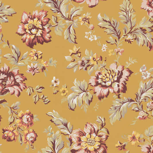 Rosenholm Wallpaper - Yellow - Sandberg - S10414 - Premier Wallcovering