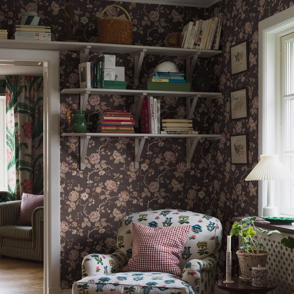 Rosentrad Wallpaper - Slate - Boråstapeter - 4827 - Premier Wallcovering