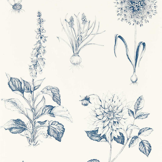 Roseraie Wallpaper - Charcoal - Clarke & Clarke - W0197/02 - Premier Wallcovering