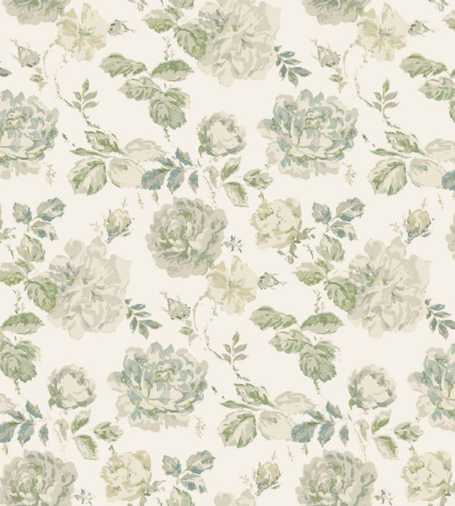 Roses Glacees Wallpaper - Spring Sky - Madeaux - W2400 - 01 - Premier Wallcovering