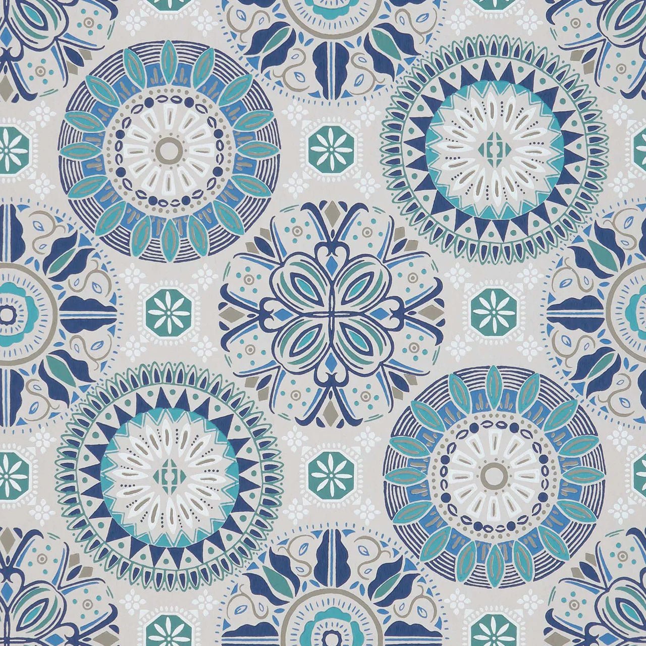 Rosetta Wallpaper - Grey/Blue - Osborne & Little - W7337-03 - Premier Wallcovering