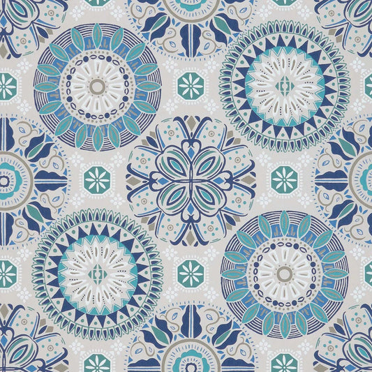 Rosetta Wallpaper - Grey/Blue - Osborne & Little - W7337-03 - Premier Wallcovering
