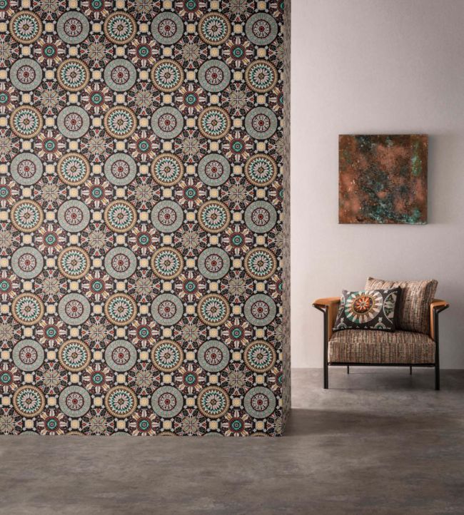 Rosetta Wallpaper - Grey/Blue - Osborne & Little - W7337-03 - Premier Wallcovering