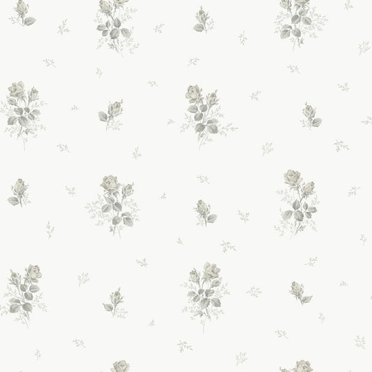 Rosmarie Wallpaper - White/Gray - Midbec - 16005 - Premier Wallcovering