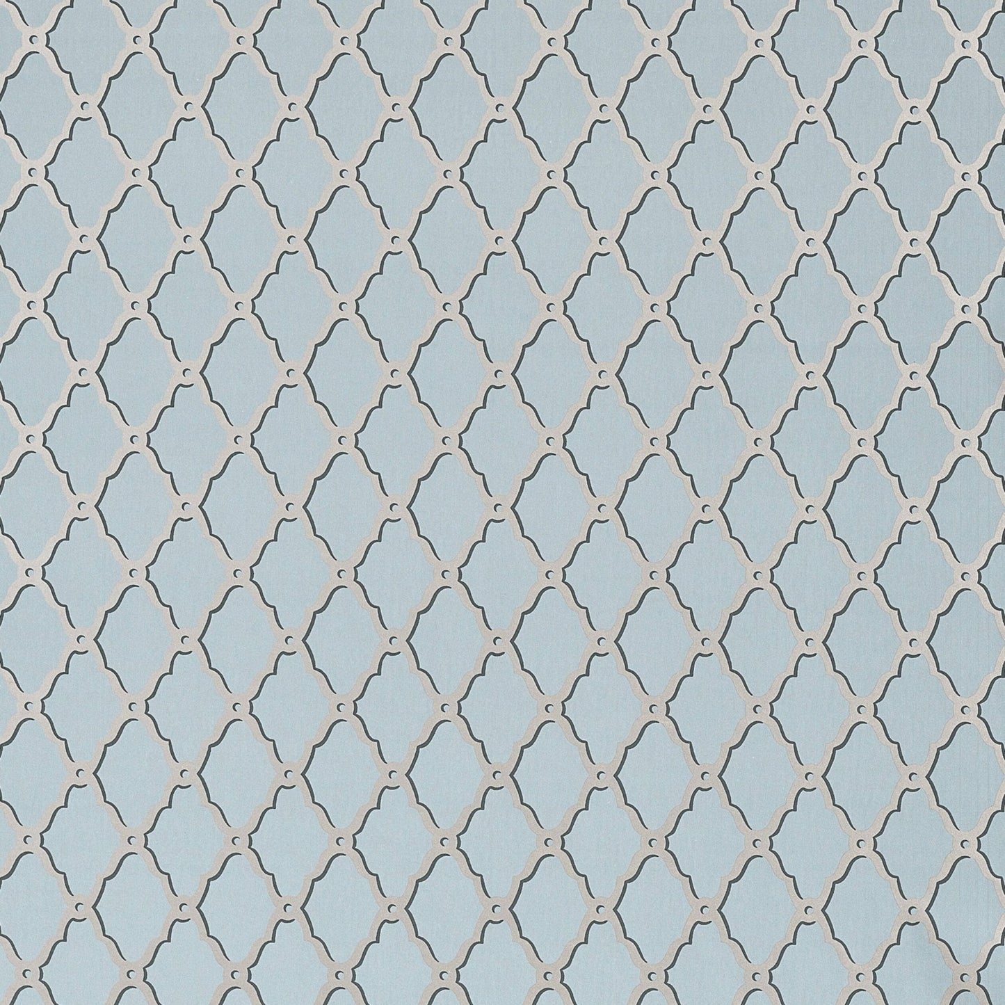 Rothbury Trellis Wallpaper - Metallic on Slate Grey - Thibaut - T1818 - Premier Wallcovering