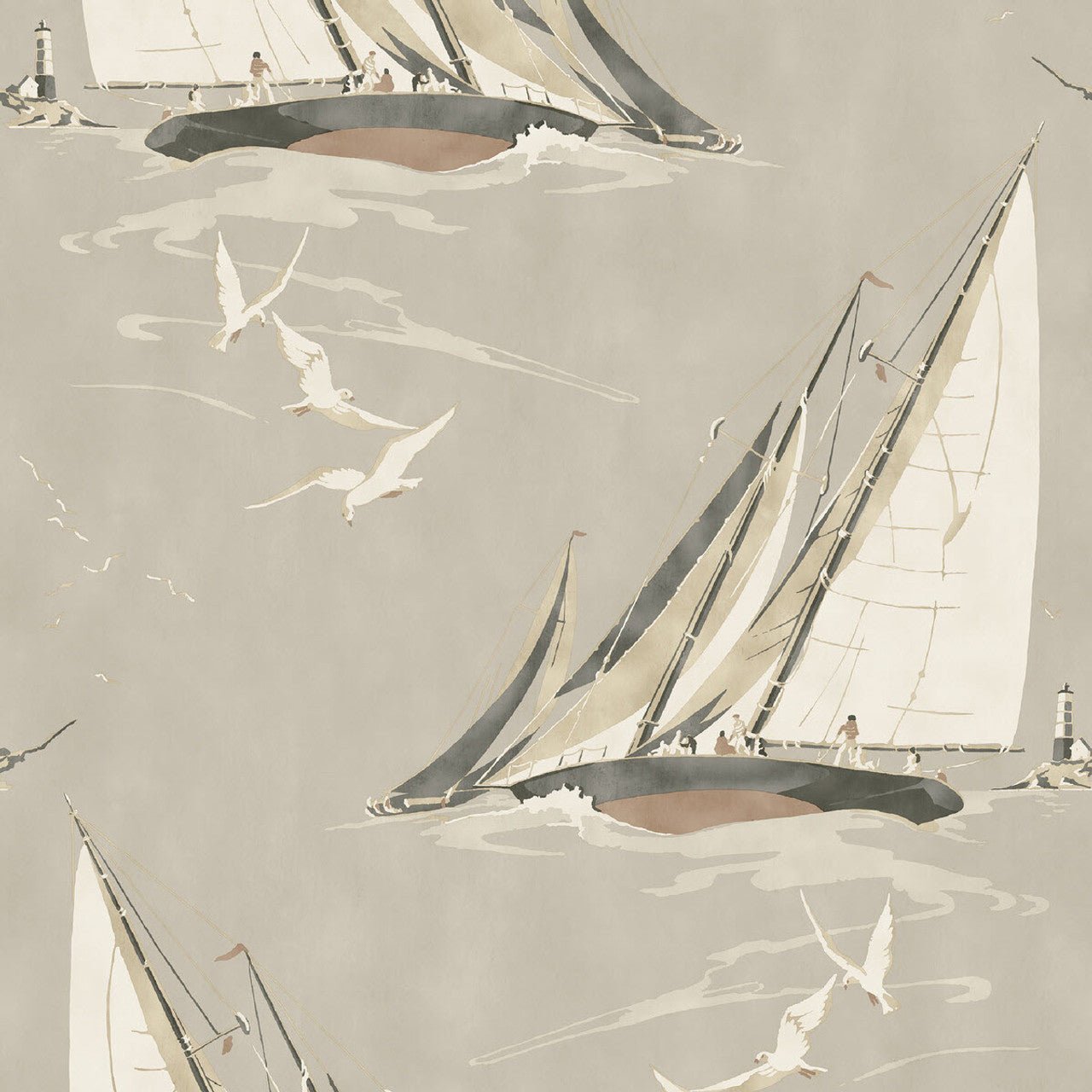 Round The Island Wallpaper - Antique - Mulberry Home - FG094/J52 - Premier Wallcovering