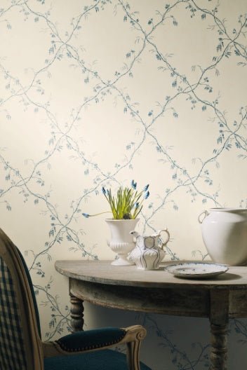 Roussillon Wallpaper - Blue - Colefax & Fowler - 07971/06 - Premier Wallcovering
