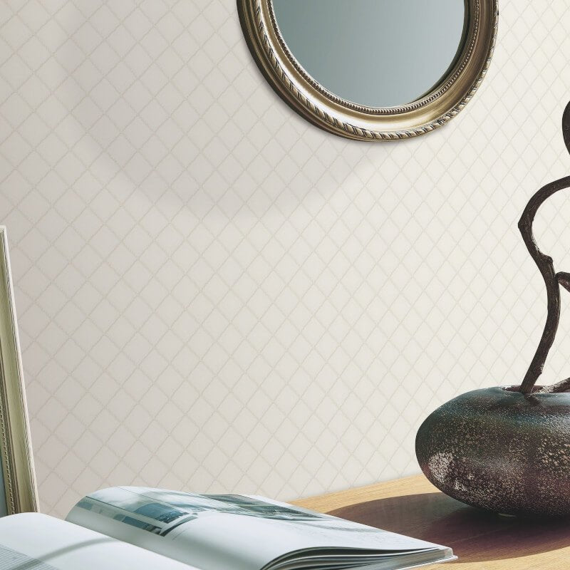 Royal Diamonds Shimmer Wallpaper - Cream - Erismann - 10289 - 02 - Premier Wallcovering