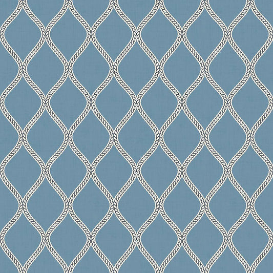 Royal Dockyard Wallpaper - Cornflower Blue - LAN100312 - Lucie Annabel - Premier Wallcovering