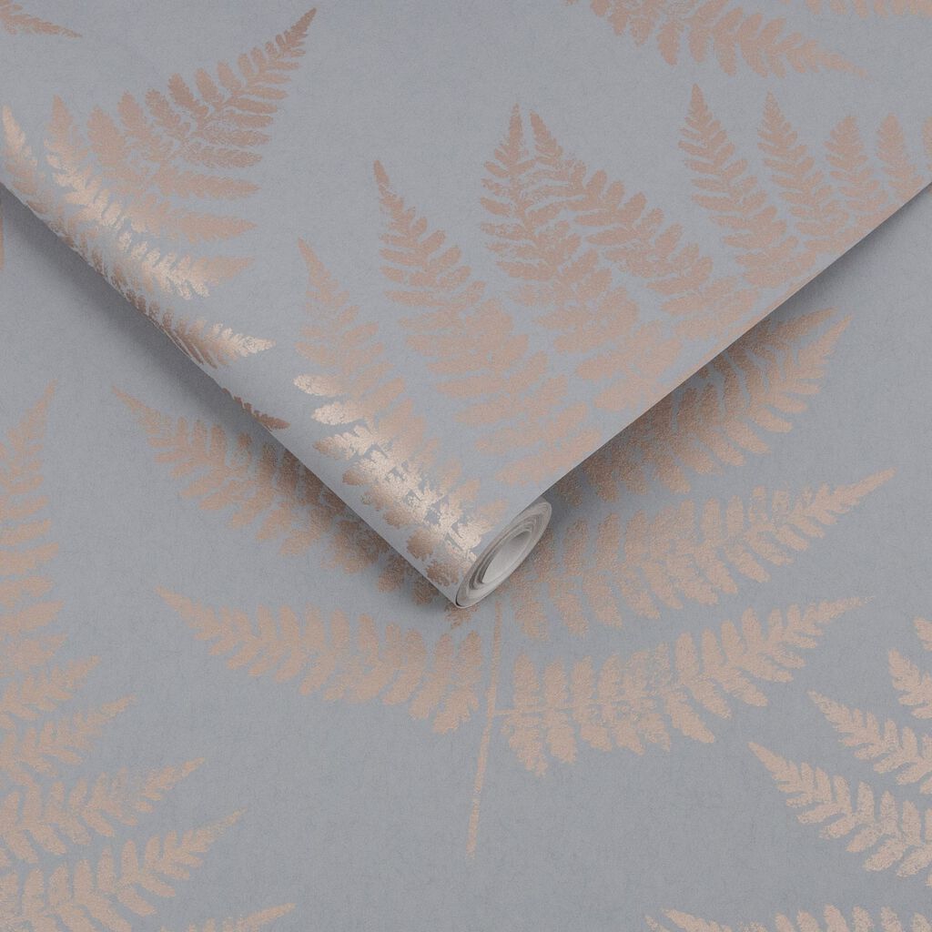 Royal Fern Wallpaper - Dove - Graham & Brown - 115073 - Premier Wallcovering