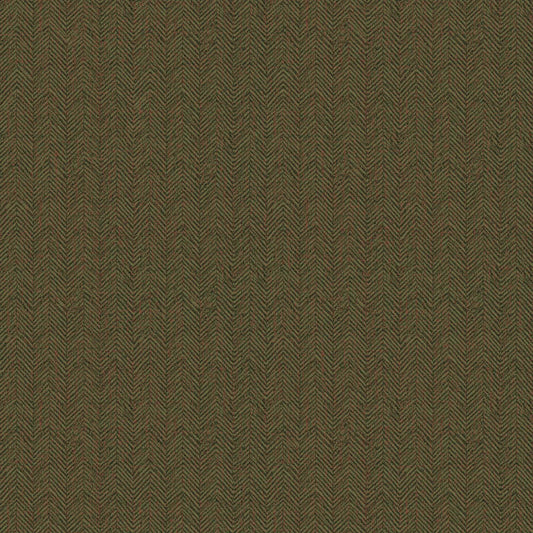 Royal Herringbone Wallpaper - Bracken Green - Lucie Annabel - LAN100482 - Premier Wallcovering