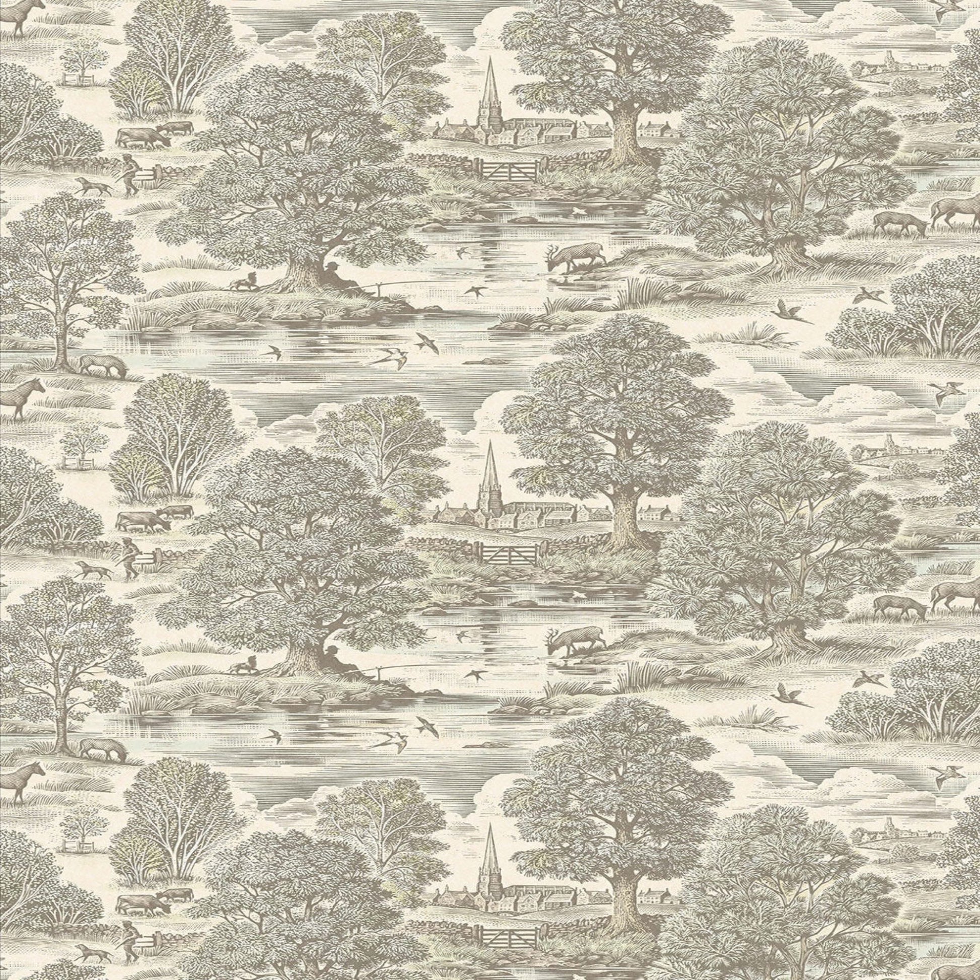 Royal Oak Wallpaper - Aquatint - Lewis & Wood - Premier Wallcovering