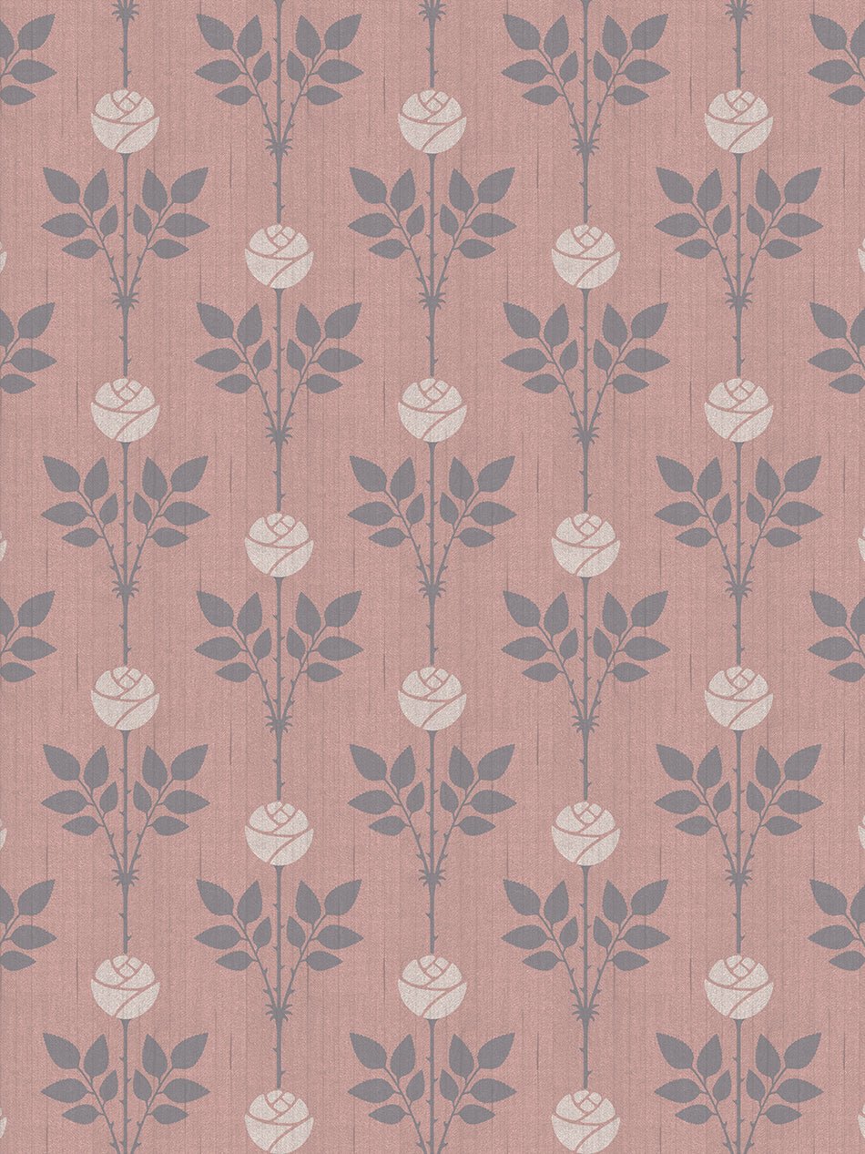 Rozalia Wallpaper - Blushing Rose - Divine Savages - DVS087-ROZA-ROSE-WR - Premier Wallcovering