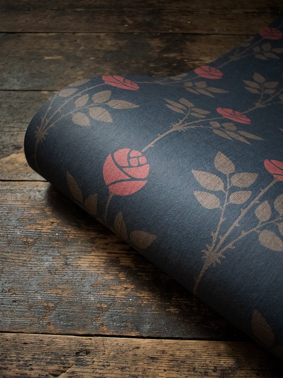 Rozalia Wallpaper - Dorothy Blue - Divine Savages - DVS089-ROZA-BLUE-WR - Premier Wallcovering