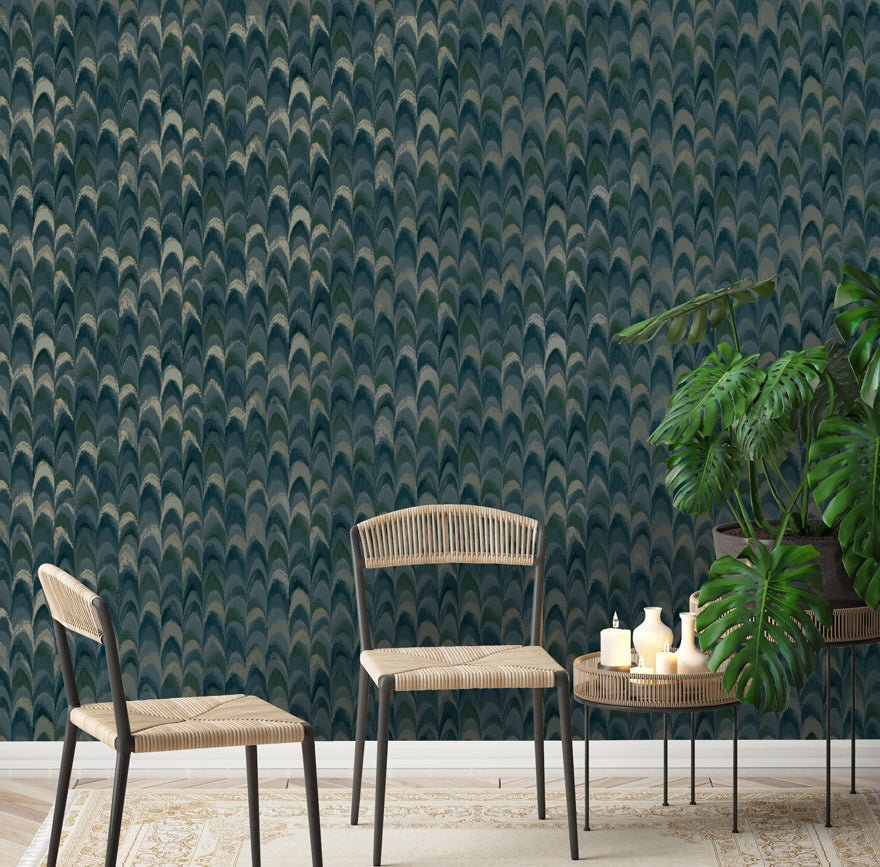 Ruba Wallpaper - Teal - Holden Décor - 36132 - Premier Wallcovering