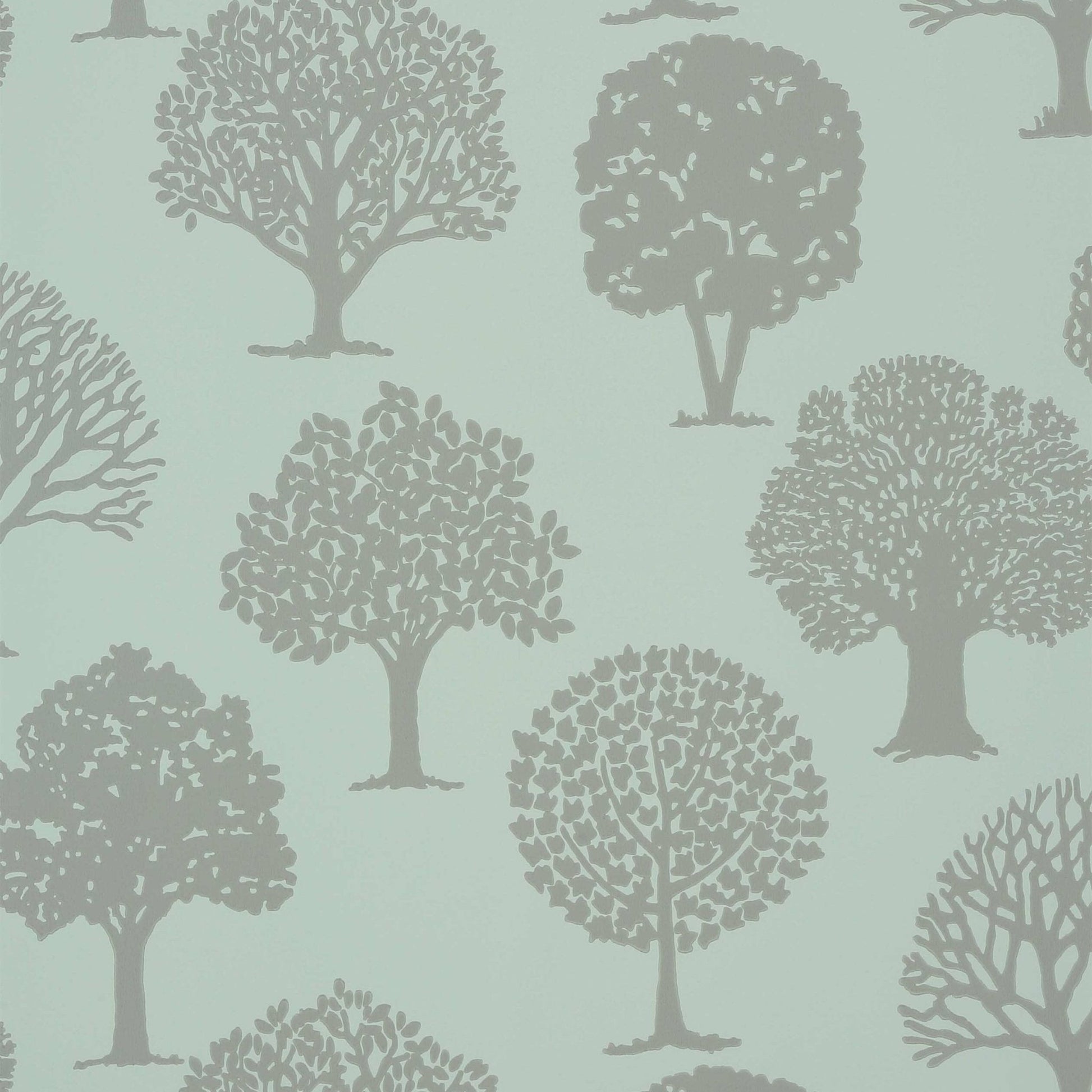 Russell Square Wallpaper - Linen on Aqua - Thibaut - T35108 - Premier Wallcovering
