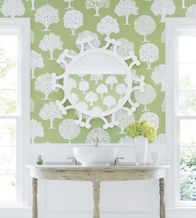 Russell Square Wallpaper - Linen on Aqua - Thibaut - T35108 - Premier Wallcovering