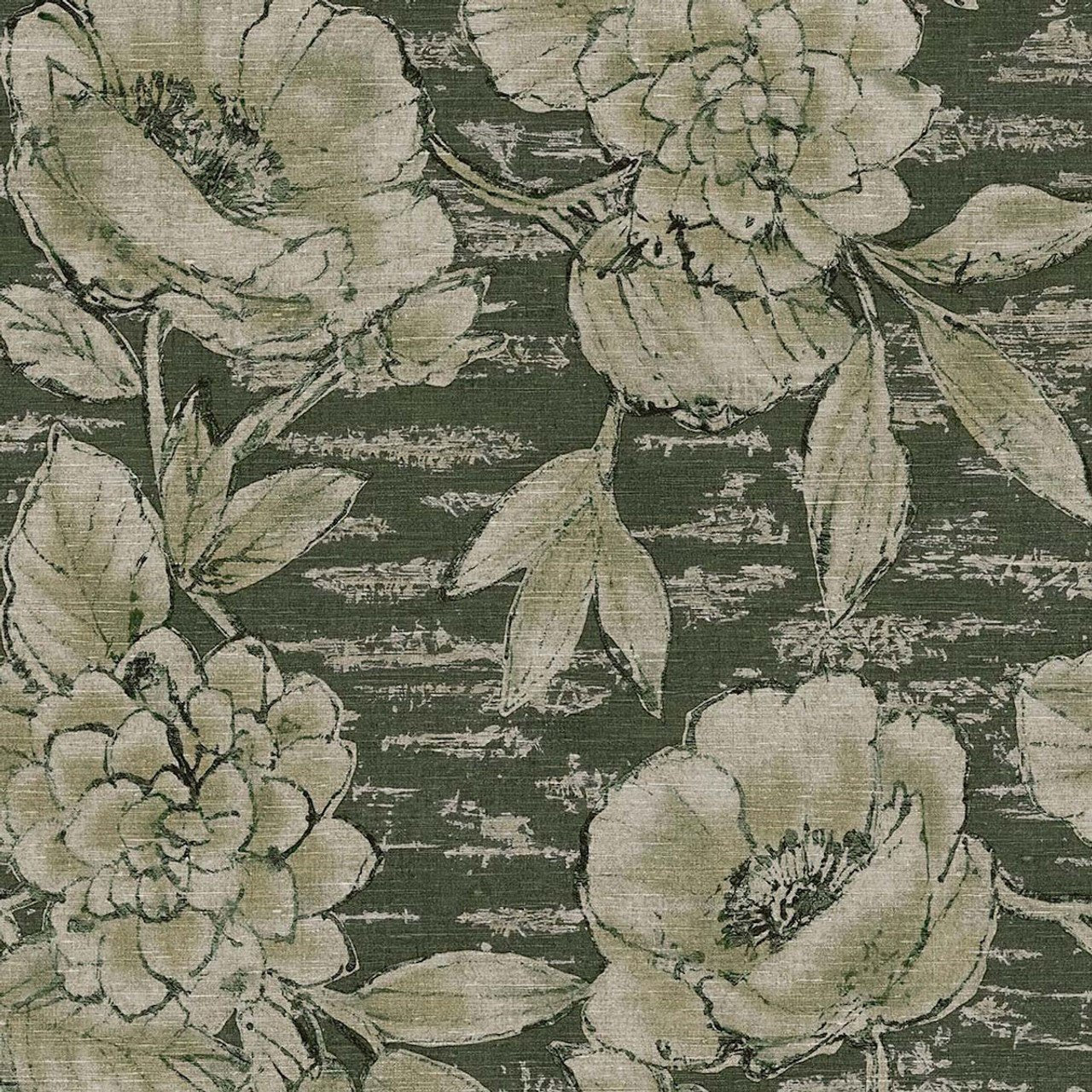 Rustic Floral Emerald Wallpaper - Dark Green - Eijffinger - 333413 - Premier Wallcovering