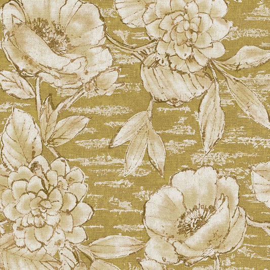 Rustic Floral Emerald Wallpaper - Ochre - Eijffinger - 333411 - Premier Wallcovering