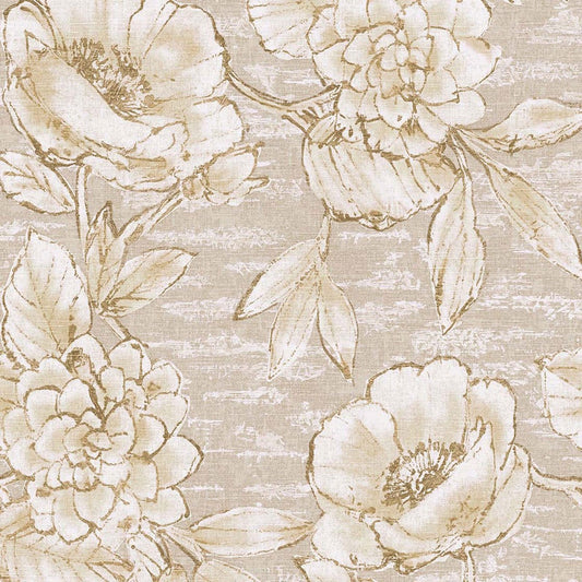 Rustic Floral Emerald Wallpaper - Beige / Sand - Eijffinger - 333410 - Premier Wallcovering