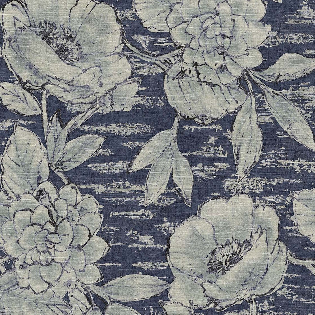 Rustic Floral Emerald Wallpaper - Indigo - Eijffinger - 333414 - Premier Wallcovering
