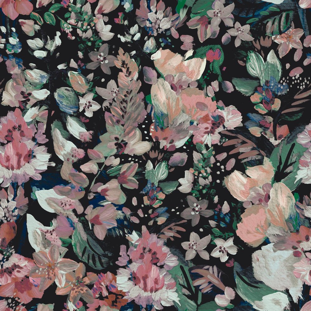 Rustic Romantic Floral Wallpaper - Multi - Next - 125451 - Premier Wallcovering