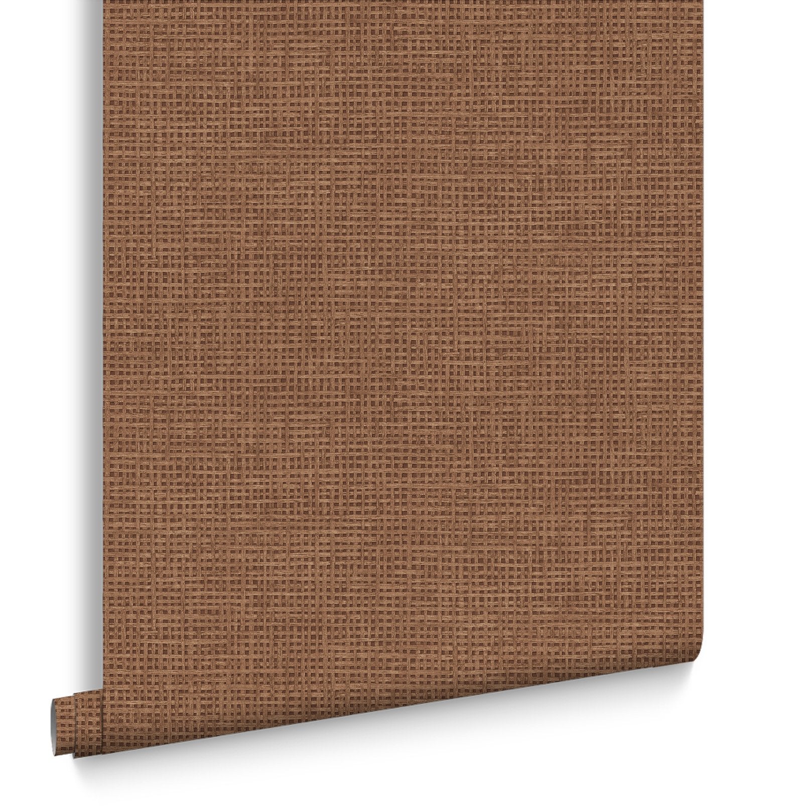 Rustic Weft Wallpaper - Clay - Graham & Brown - 124091 - Premier Wallcovering