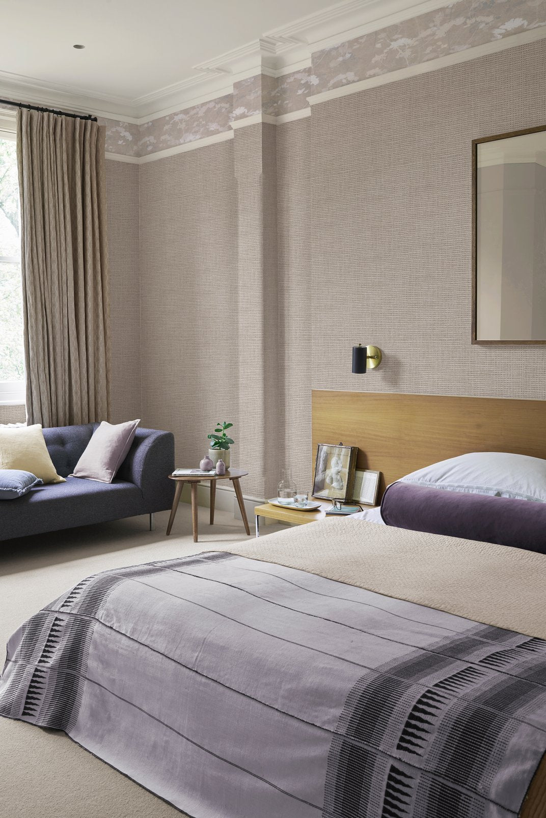 Rustic Weft Wallpaper - Praline - Graham & Brown - 124095 - Premier Wallcovering