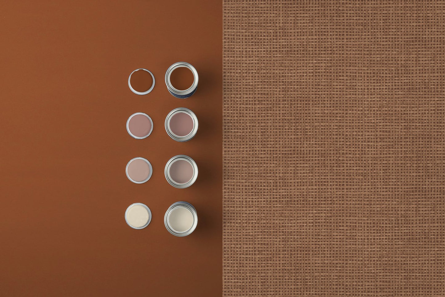 Rustic Weft Wallpaper - Clay - Graham & Brown - 124091 - Premier Wallcovering