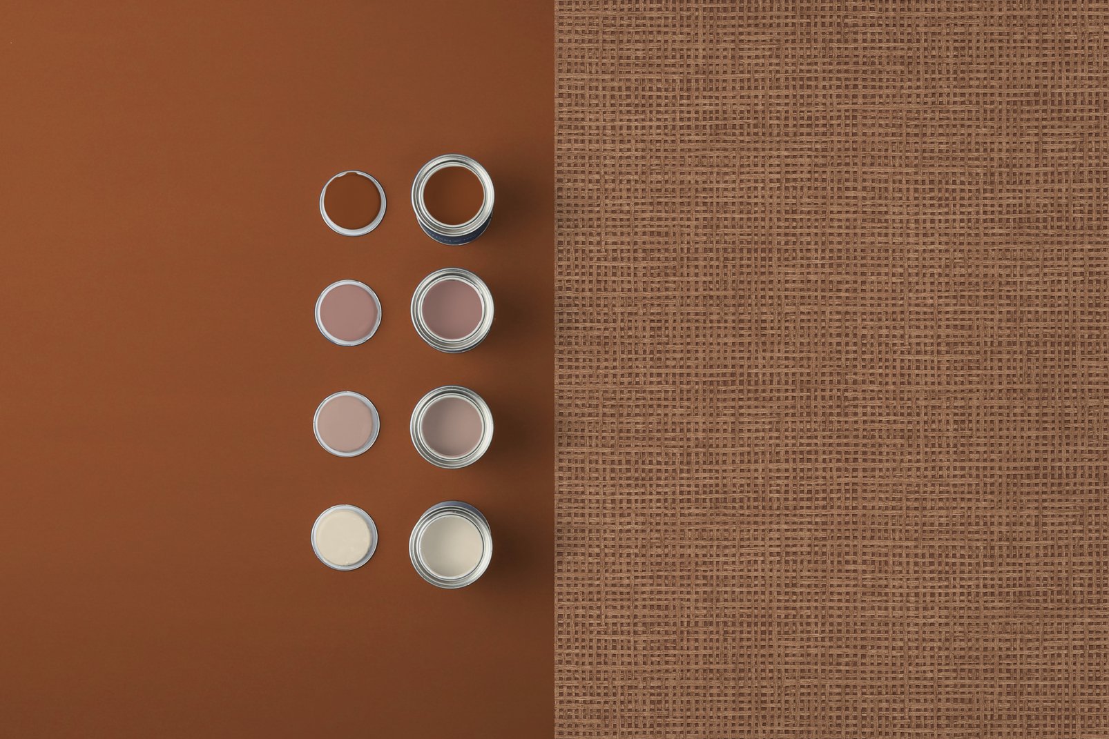 Rustic Weft Wallpaper - Clay - Graham & Brown - 124091 - Premier Wallcovering