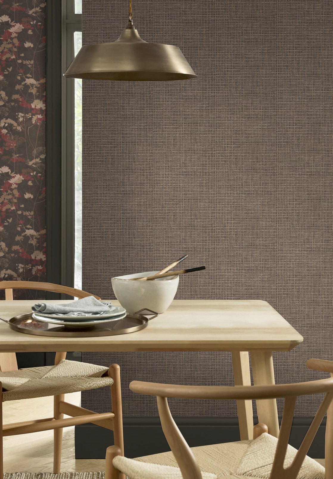 Rustic Weft Wallpaper - Glastonbury - Graham & Brown - 124090 - Premier Wallcovering