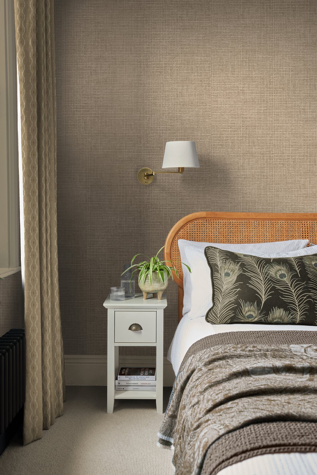 Rustic Weft Wallpaper - Toast - Graham & Brown - 124094 - Premier Wallcovering