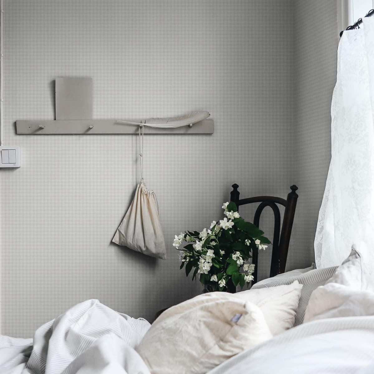 Ruta Wallpaper - Gray - Sandberg - S10316 - Premier Wallcovering