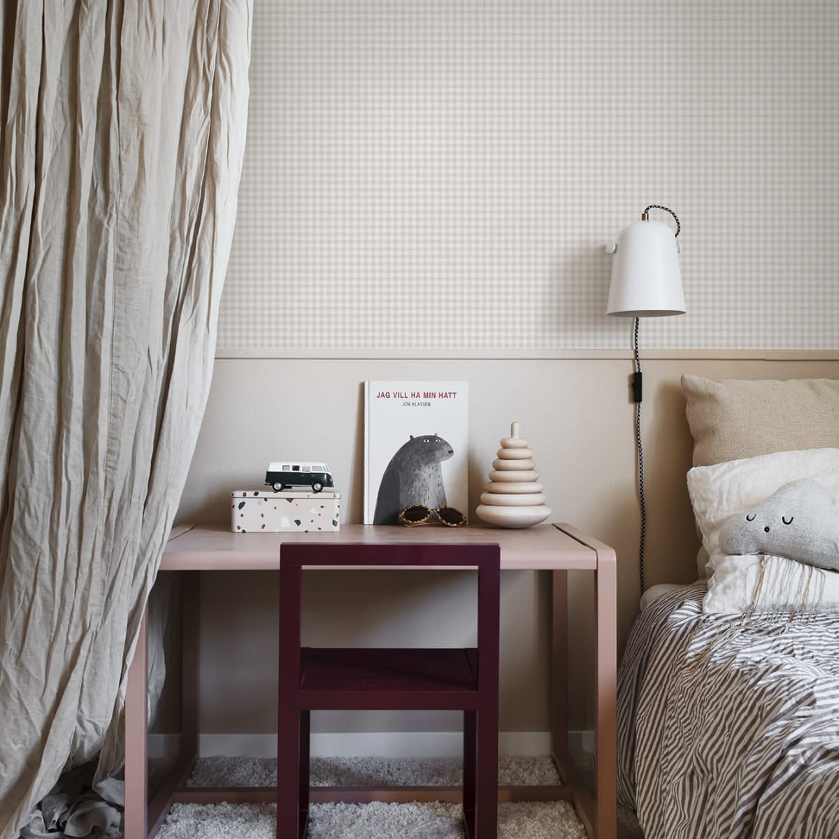 Ruta Wallpaper - Blush - Sandberg - S10317 - Premier Wallcovering